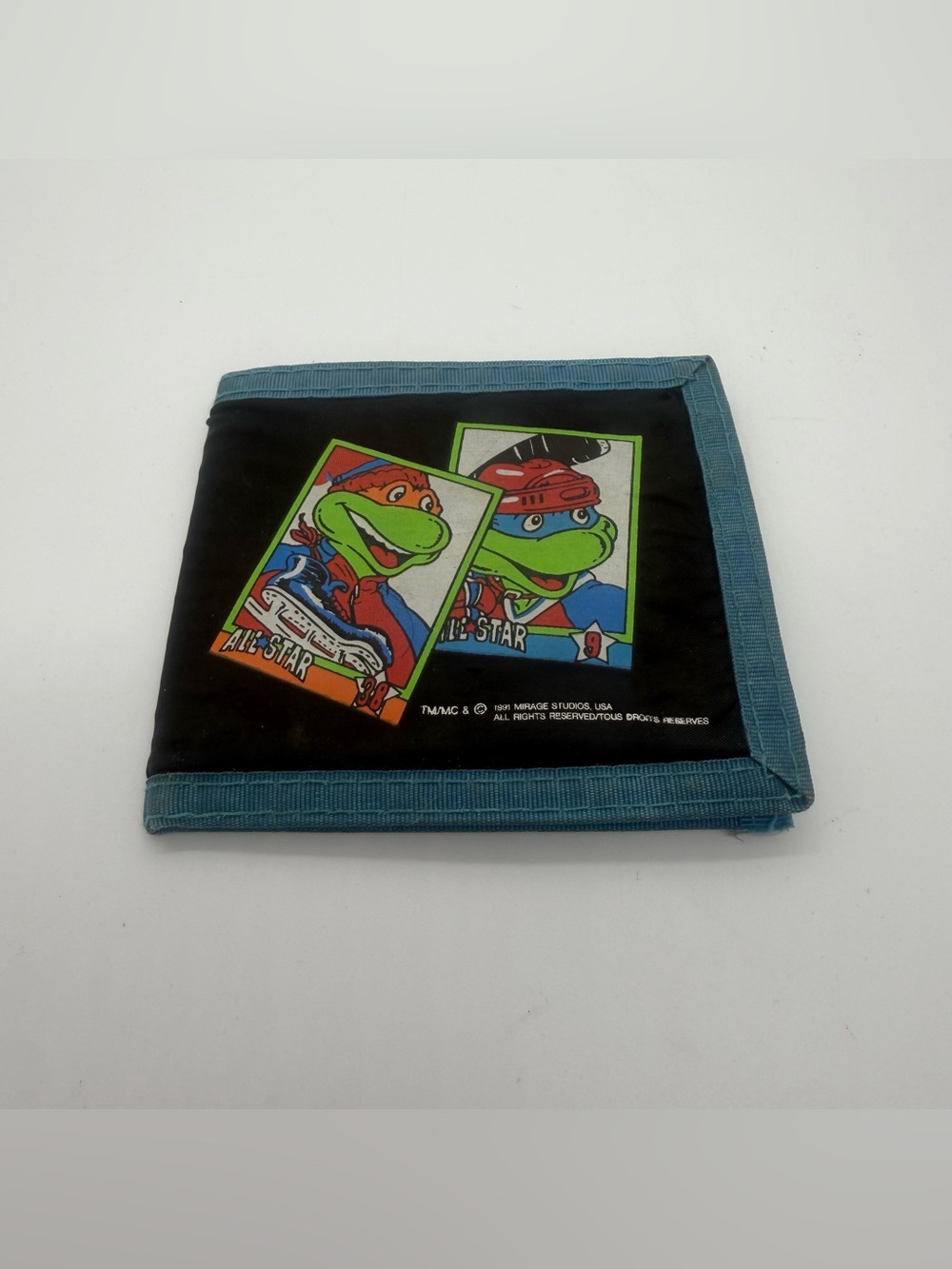 Vintage 1991 Teenage Mutant Ninja Turtles Wallet – All Star Hockey Theme